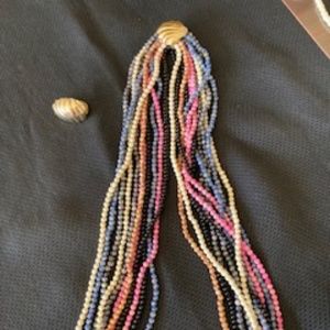 Multi colored, versatile  beaded necklace with 2 clasp